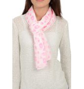 Etashee Certified White and Baby Pink Stole