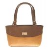 Aliado Faux Leather Solid Coffee Brown & Brown Zipper Closure Tote Bag for Women