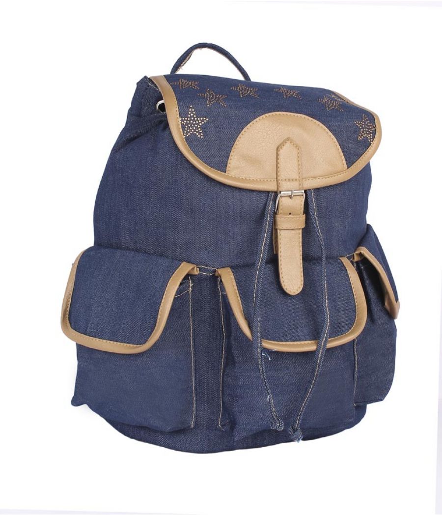 Aliado Cloth Fabric Navy Blue Colour Solid Backpack