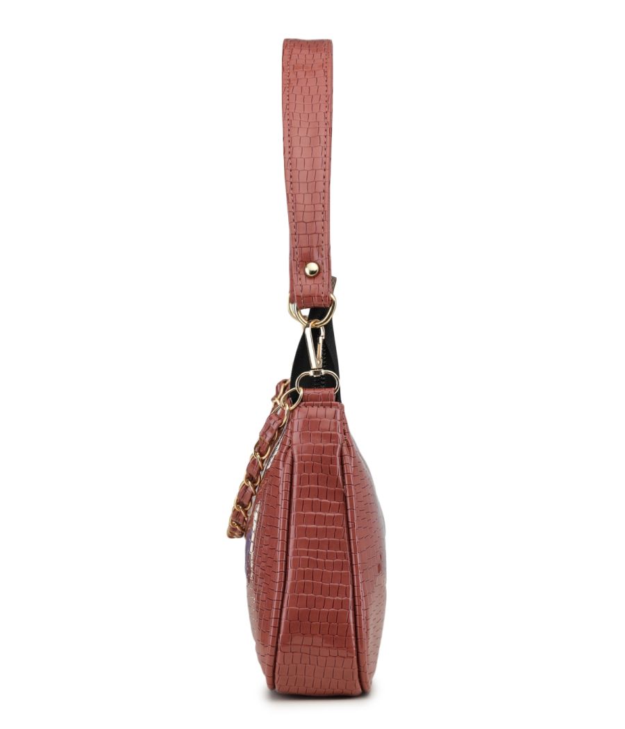 Aliado Polyester Peach Colour Sling bag for Women's (P54V1017)