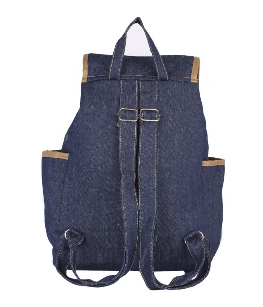 Aliado  Cloth Fabric Navy Blue Solid Backpack