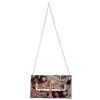 Envie Faux Leather Printed Multi & Black Fold Over Magnetic Snap Sling Bag for Wiomen