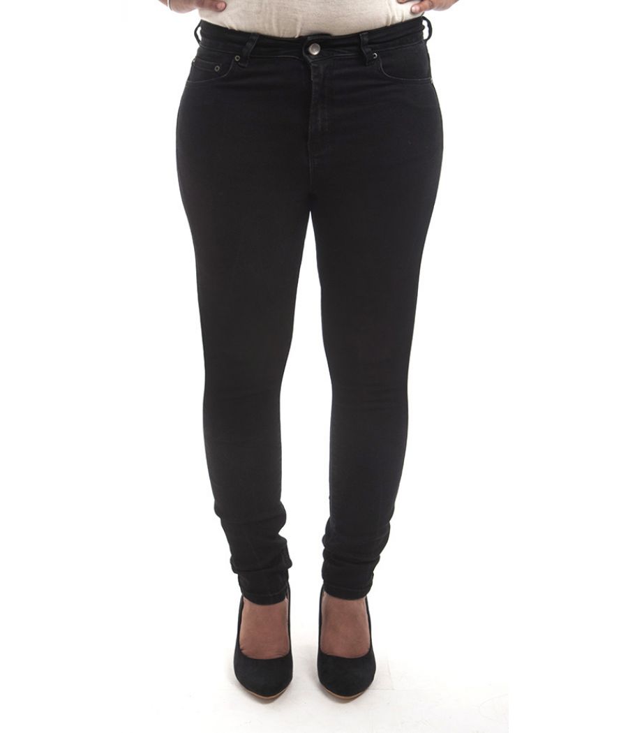 Asos Denim Black Solid Skinny Full Length Button Closure Regular Waist Casual Jeans