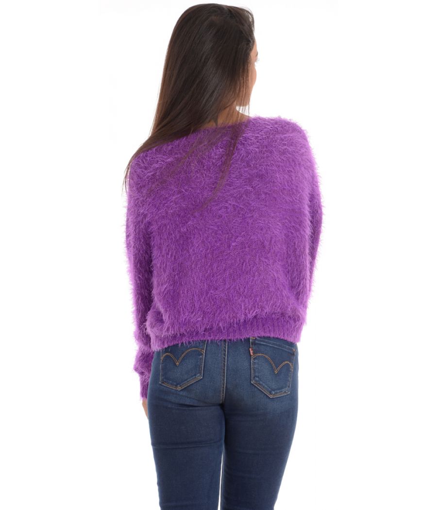 Estance Purple Coloured Round Neck Sweater