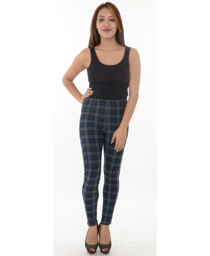 Top Shop BlueBlack Checkered Trousers Online for Women in India  Etashee