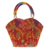 Envie Cloth/Textile/Fabric Embroidered Red & Multi Tote Bag 