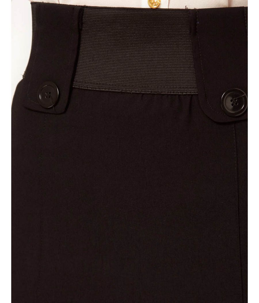 Asos Viscose Blend Black Pencil Skirt
