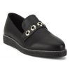 Estatos Synthetic    Leather Broad Toe Comfortable Black Shoes for Women