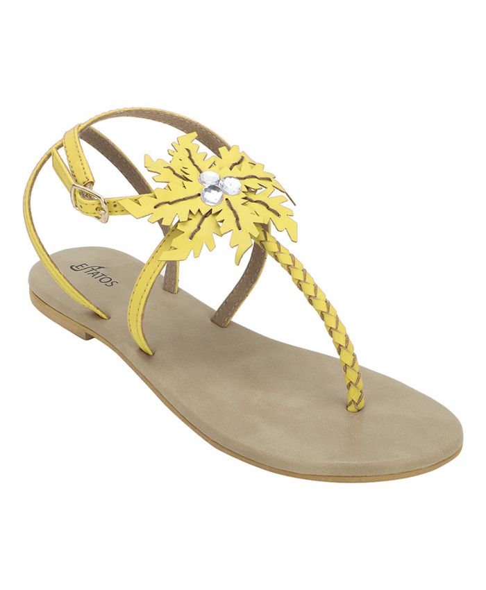 Paseo Flat Comfort Mule Yellow For Women - Fernize