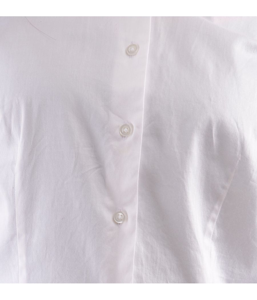 T M Jewin Cotton Solid White Shirt