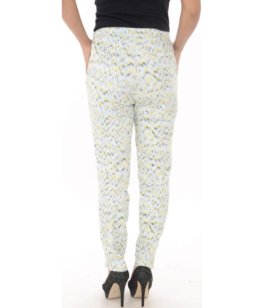 Zara Basic Multi Abstract Print Trousers 
