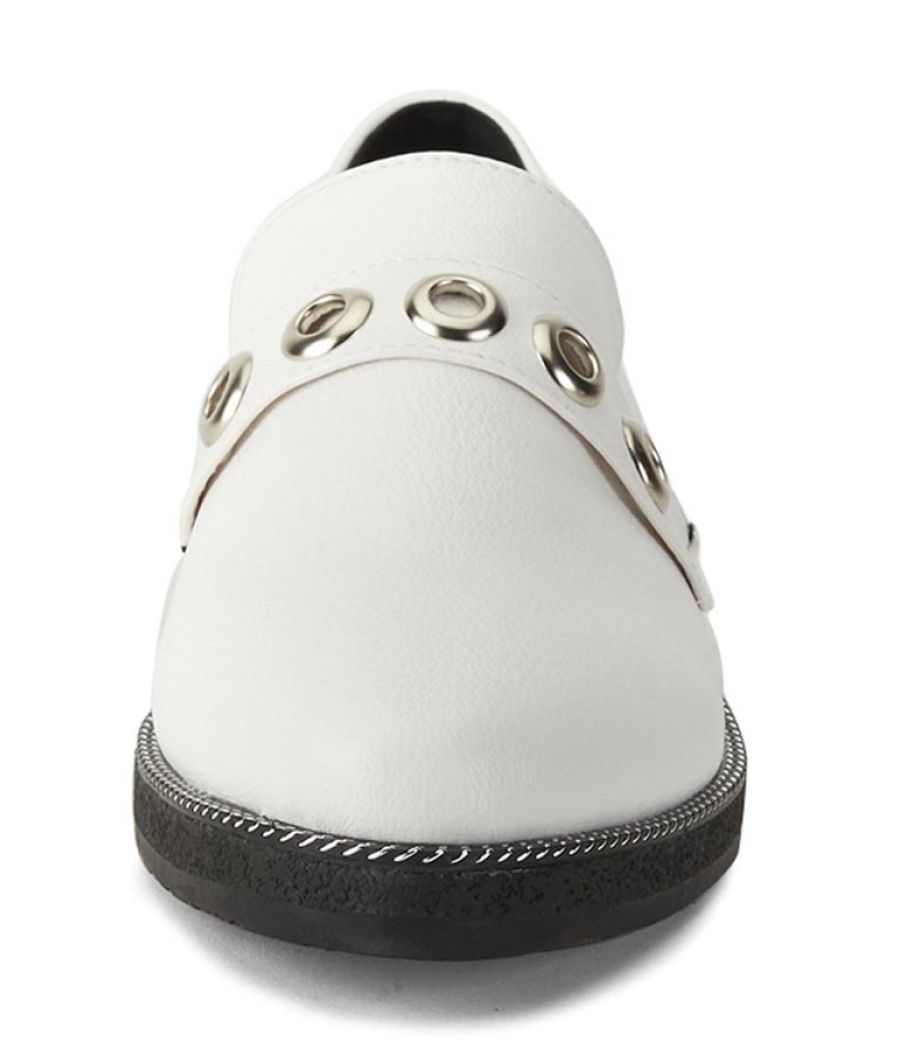 Estatos Synthetic Leather Broad       Toe Comfortable White Shoes for Women