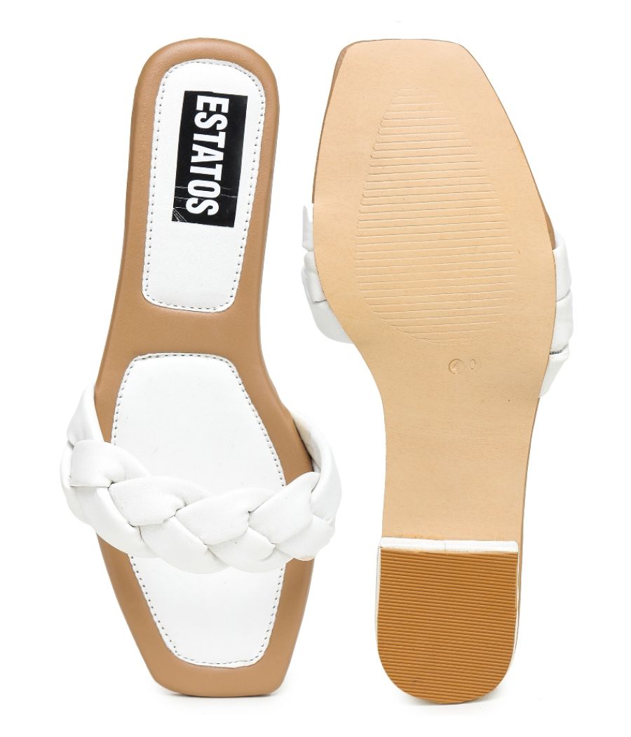 Estatos Women Copper Block Flat Sandals (P8V1099)	