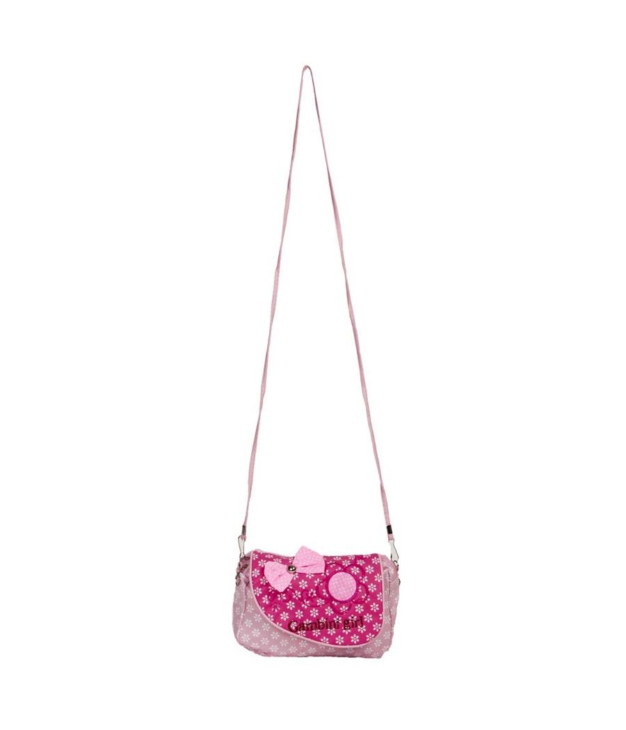 Envie  Pink & White Zipper Closure Sling Bag