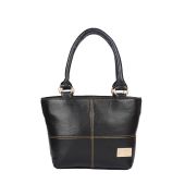 Aliado Faux Leather Black  Zipper Closure Handbag