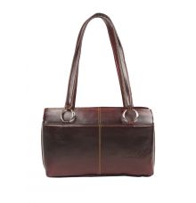 Aliado Faux Leather Solid Brown & Coffee Brown Zipper Closure  Handbag